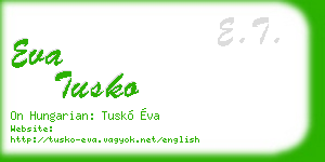 eva tusko business card
