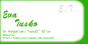 eva tusko business card